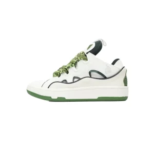 Lanvin Leather Curb White Green