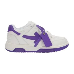 OFF-WHITE Out Of Office OOO Low Tops White Purple