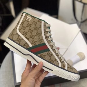 Gucc* high top shoes