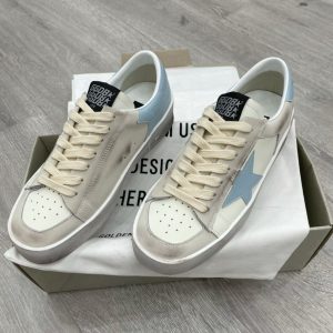Golden Goose White Light Blue Shoes Worn Out