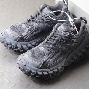 Balenciaga Bouncer Mesh and Rubber Platform Sneakers Black
