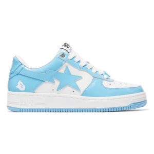 A Bathing Ape Bape Sta Patent Leather Blue White