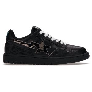 A Bathing Ape Bape SK8 Sta Black Silver
