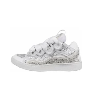 Lanvin Curb Sneakers 'Rhinestones - White' FM SKRK11 STRA P22 00M2
