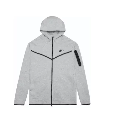 Nike Sportswear Tech Fleece Full Zip Hoodie and Joggers Set Grey