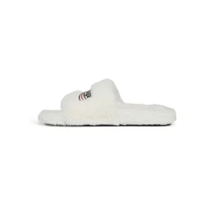 Balenciaga Furry Slides White 654261W2DO19906
