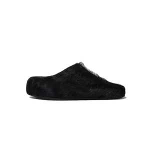 Marni Fussbett Sabot Black Long Hair Calfskin SBMR000600P412200N99