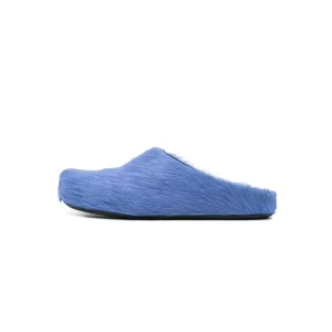 Marni Long Hair Calfskin Fussbett Sabot Blue SBMR000600P412200B50
