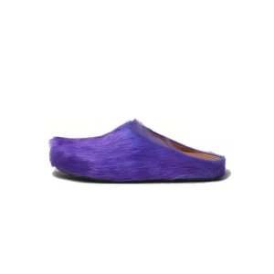 Marni Fussbett Sabot Purple Long Hair Calfskin SBMR000600P623600C74