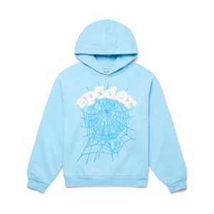 Sp5der Hoodie Sky Blue