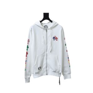 Chrome Hearts Colorful cross print zipper jacket